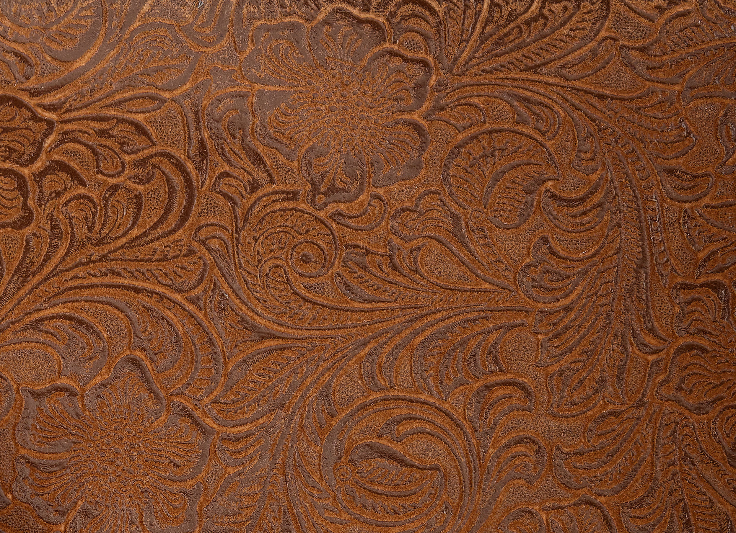 Tooled leather Classic Western Floral Pattern